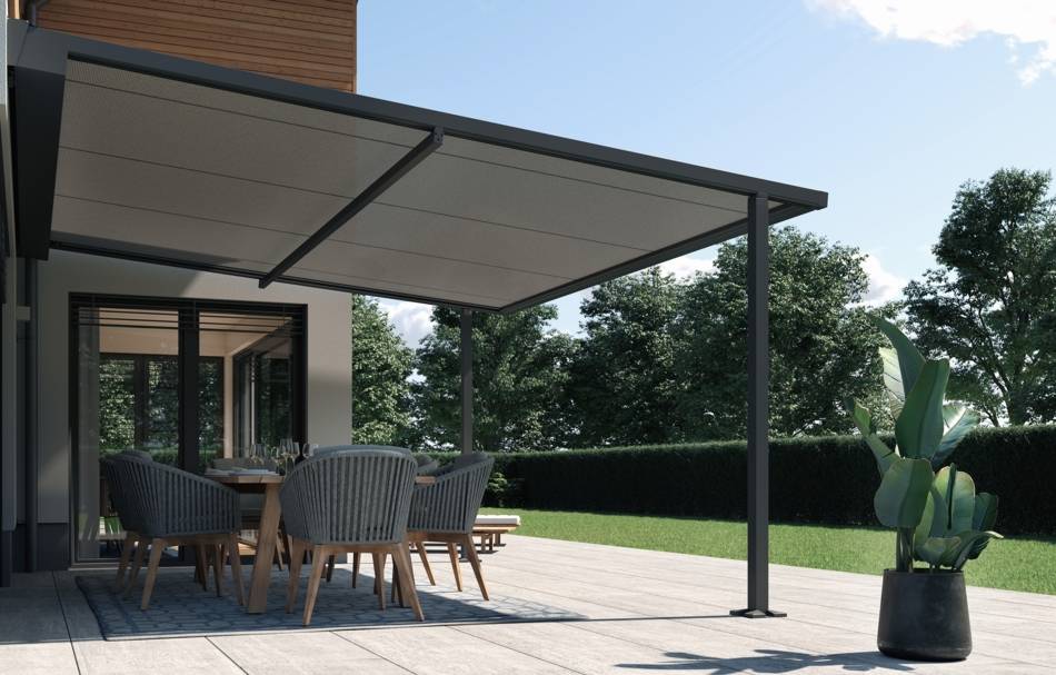 Pergola bioclimatique à lames orientables - Protection solaire toutes saisons